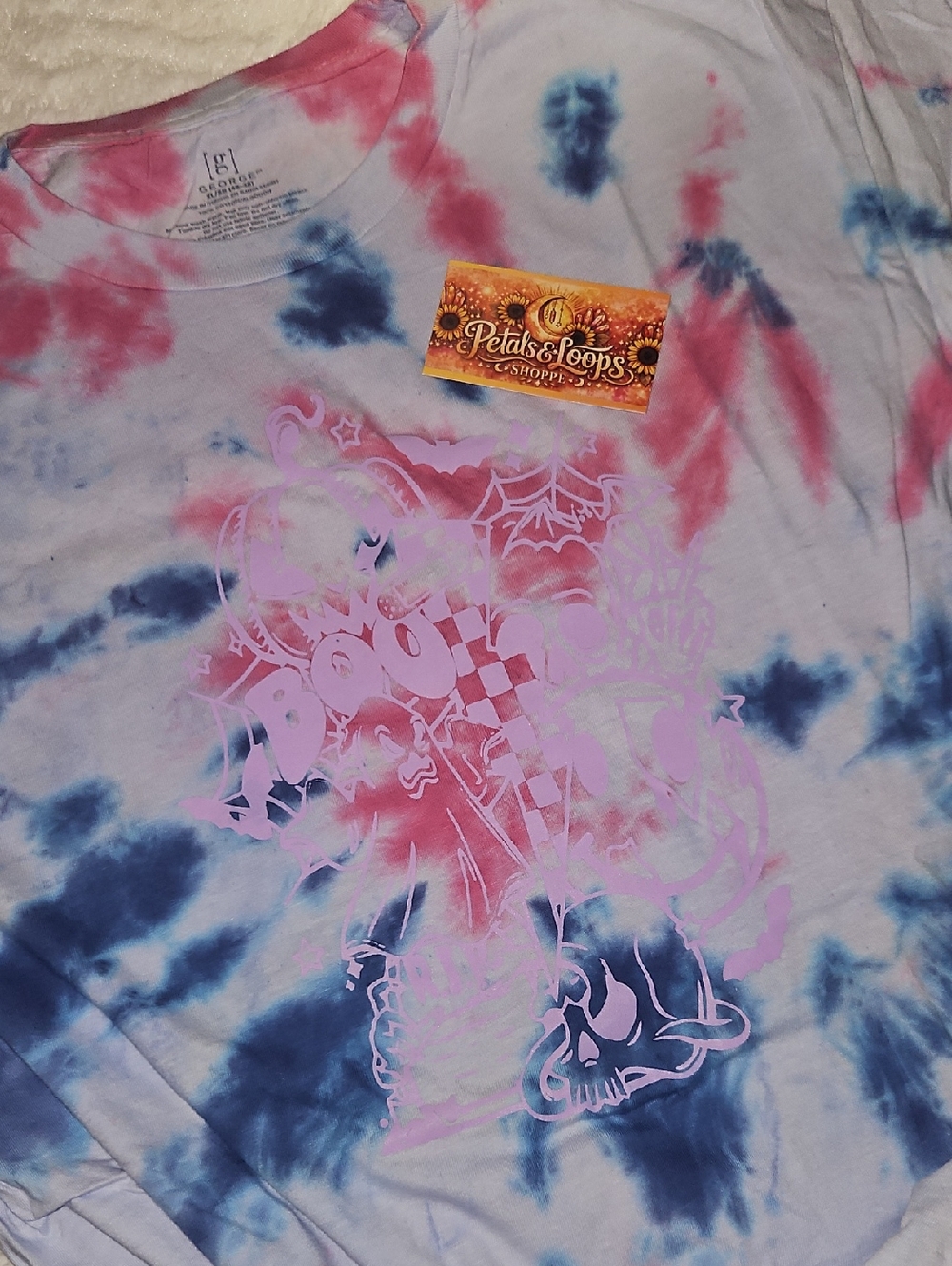 Tie-Dye Graphic Tee - Pink & Blue